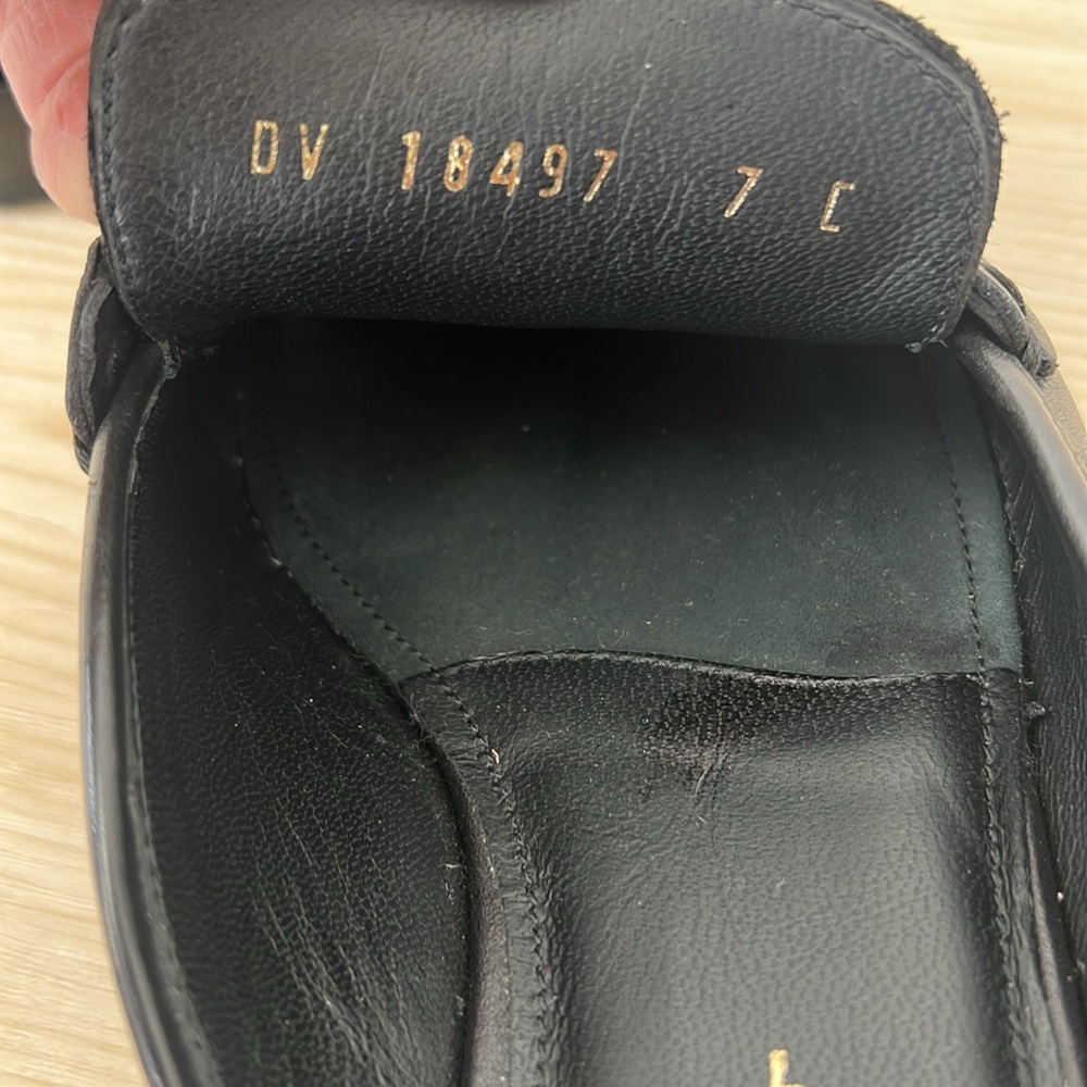 Authentic Salvatore Ferragamo black leather loafer slides Size 7 - Picture 7 of 7